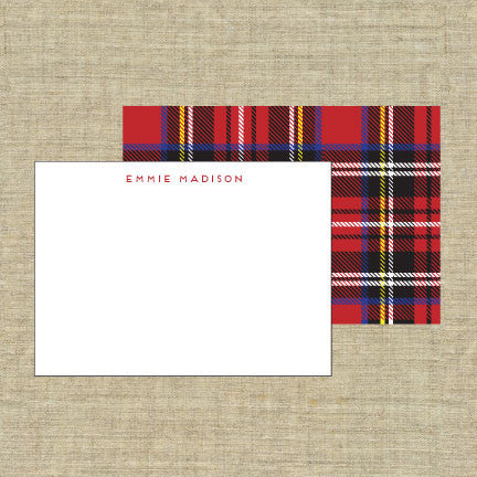 Tartan Deluxe Triple Thick Note Cards