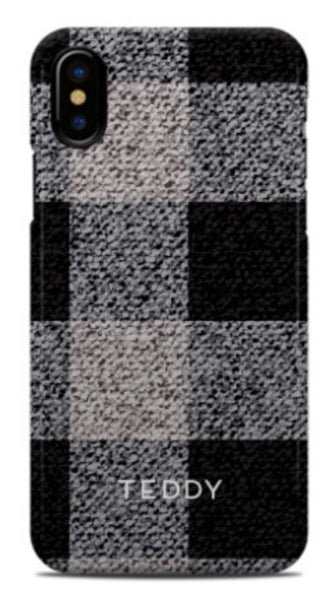 Large Black and White Buffalo Plaid Phone Case