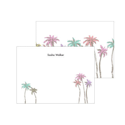 Sunkissed Palms Deluxe Triple Thick Note Cards